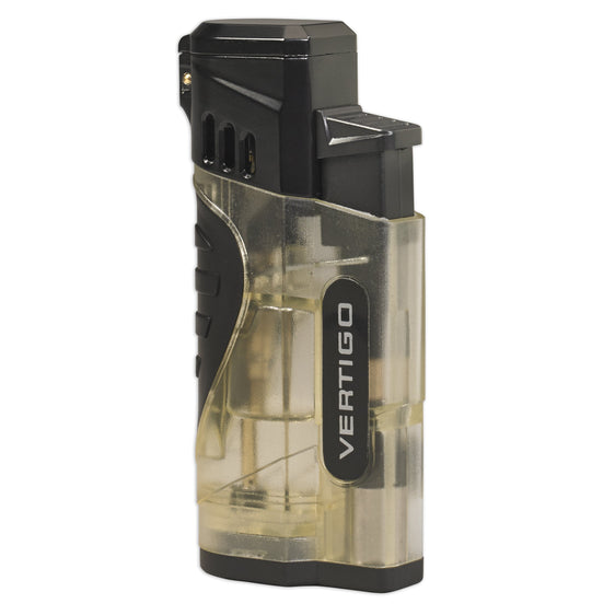 Vertigo Stinger 2 Quad Torch Lighter w/ Cigar Punch - Clear