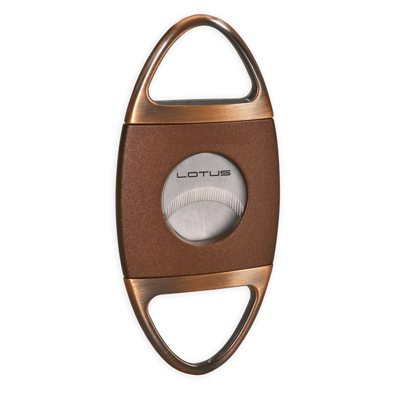 Lotus Jaws Serrated Cigar Cutter - Copper & Brown