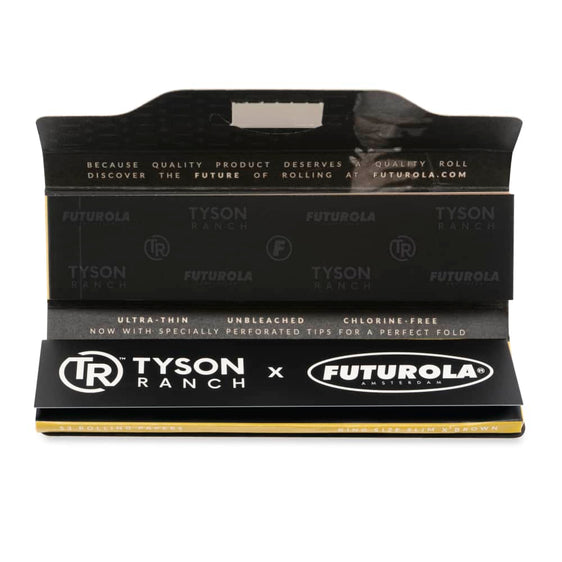 Tyson Ranch X Futurola 1¼ Rolling Papers + Perforated Tips- UNIT