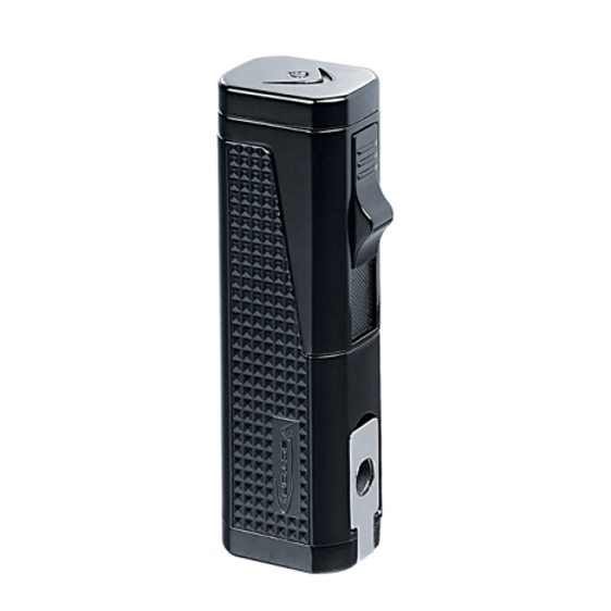 Vector Urbano Triple Flame Torch Lighter with Cigar Punch - Black Matte
