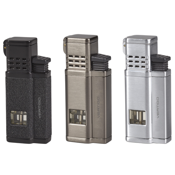 Vertigo Conquistador Quad Torch Lighter w/ Cigar Punch