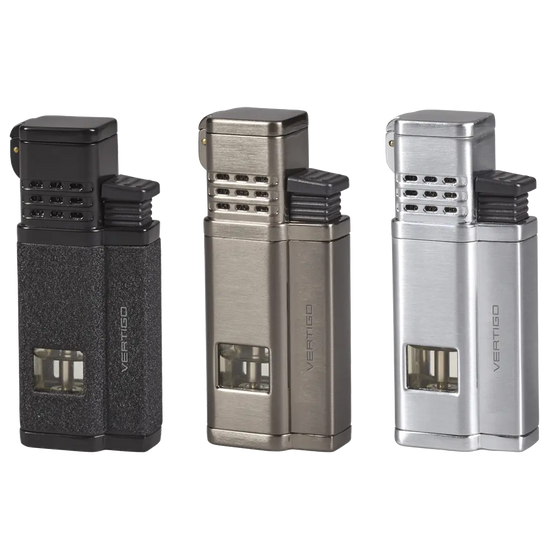 Vertigo Conquistador Quad Torch Lighter w/ Cigar Punch