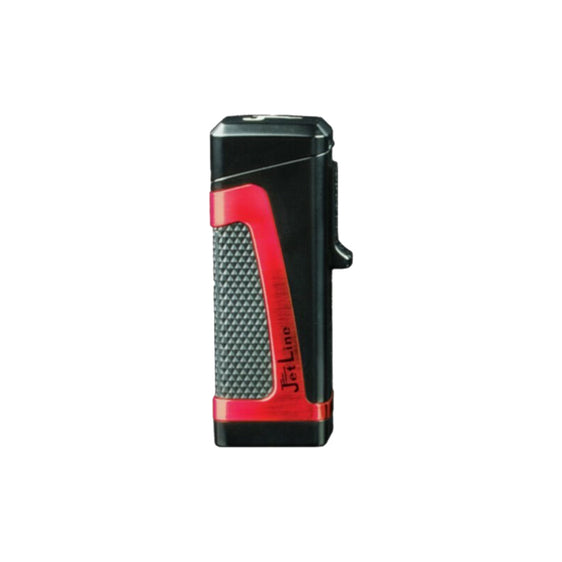 Jetline Hurricane II Triple Torch Lighter - Red & Black