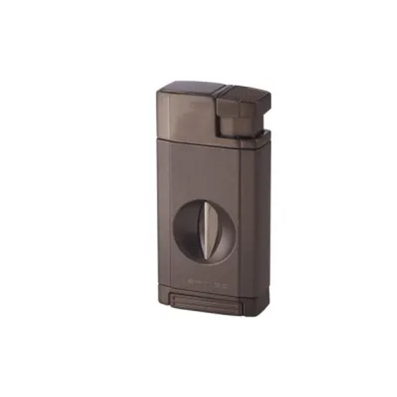 Vertigo Saber Double Flame Torch Lighter w/Fold Out V Cutter - Gunmetal
