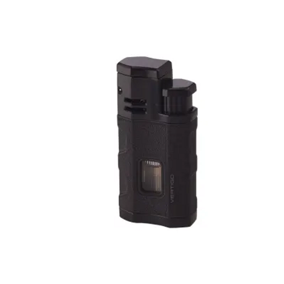 Vertigo Envoy Triple Torch Flame Lighter w/Cigar Punch - Black Crackle