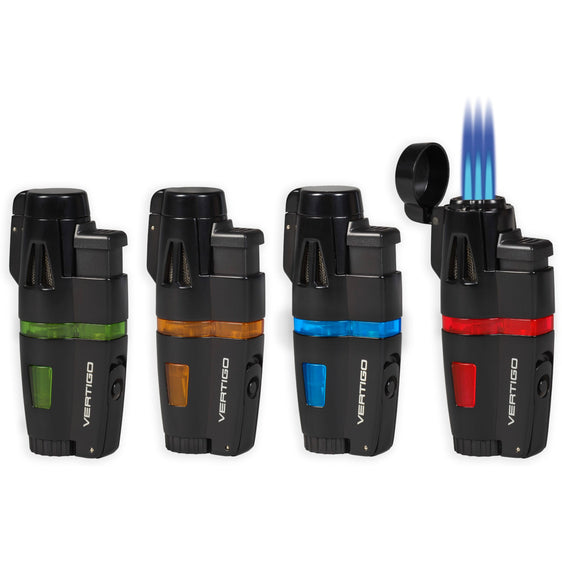 Vertigo Crusher Triple Torch Flame Lighter w/ Cigar Punch
