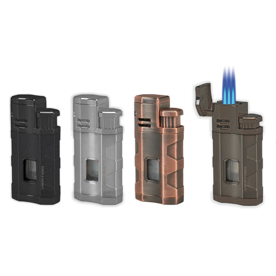 Vertigo Envoy Triple Torch Flame Lighter w/Cigar Punch