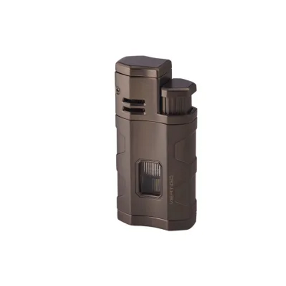 Vertigo Envoy Triple Torch Flame Lighter w/Cigar Punch - Gunmetal