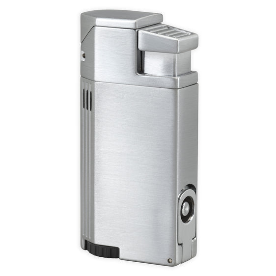 Vertigo Windsor Triple Torch Lighter w/ Cigar Punch - Chrome Satin