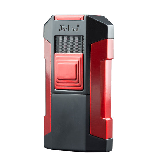 Jetline Avalanche Quadruple Table Torch Lighter - Red & Black