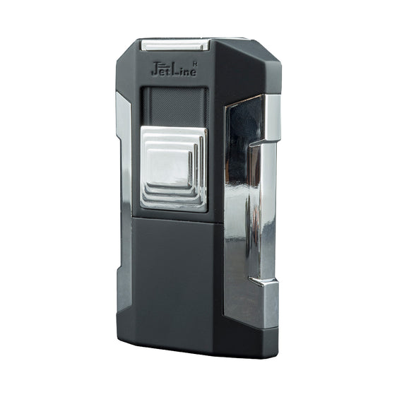 Jetline Avalanche Quadruple Table Torch Lighter - Chrome w Black