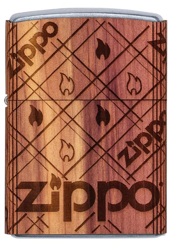 Zippo Lighter - Woodchuck Zippo Cedar Wrap