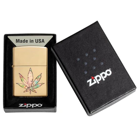 Zippo Lighter - Pot Leaf Fusion Design