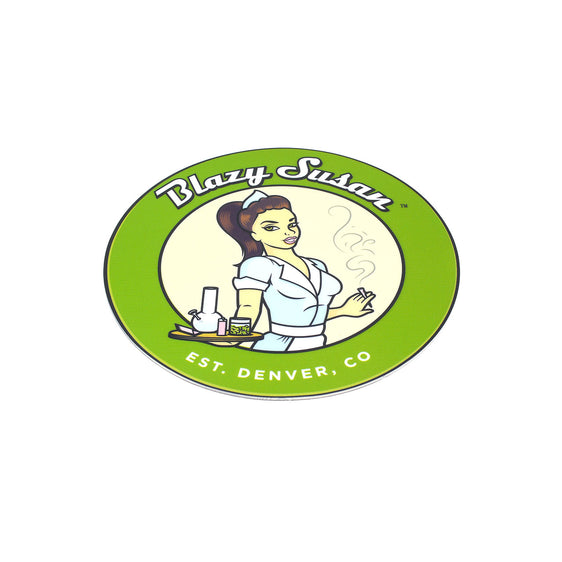 Blazy Susan Spinning Rolling Tray - Birch Blue Green