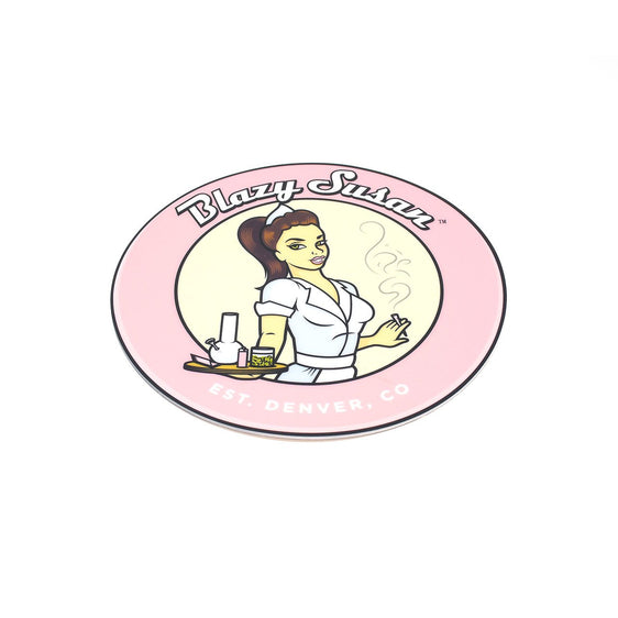 Blazy Susan Spinning Rolling Tray - Pink