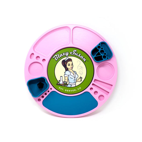 Blazy Susan Spinning Rolling Tray - Pink