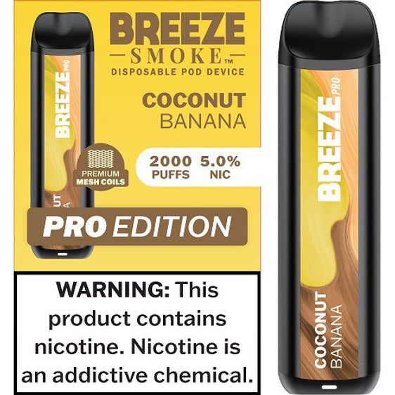 Breeze Pro Disposable Pod Vape Flavor - Coconut Banana