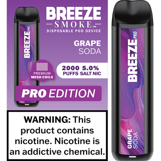 Breeze Pro Disposable Pod Vape Flavor - Grape Soda