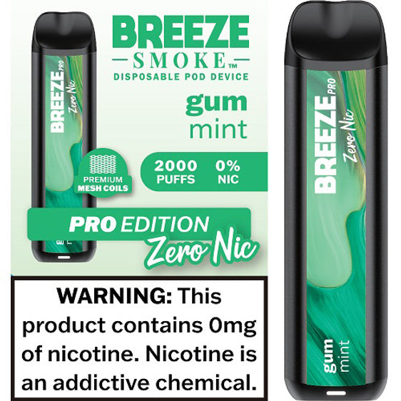 Breeze Pro Disposable Vape - Spearmint 0% Nic