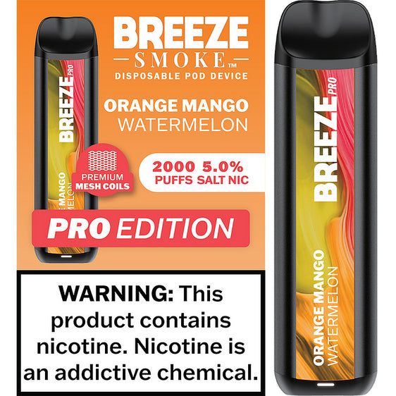 Breeze Pro Disposable Vape - Orange Mango Watermelon