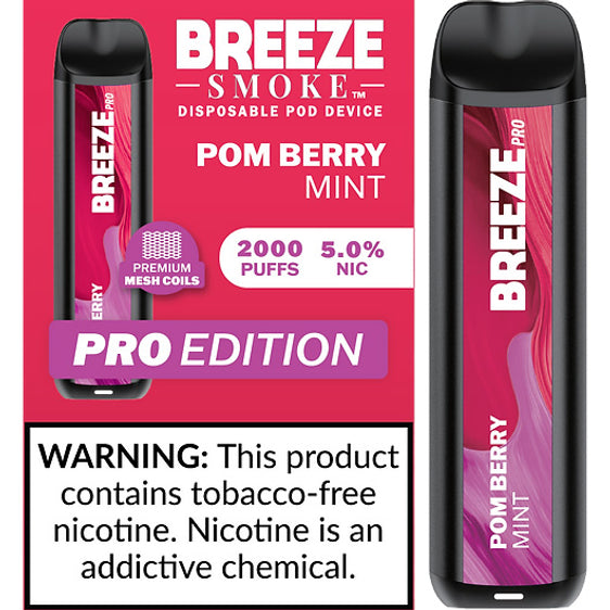 Breeze Pro Disposable Pod Vape Flavor - Pom Berry Mint