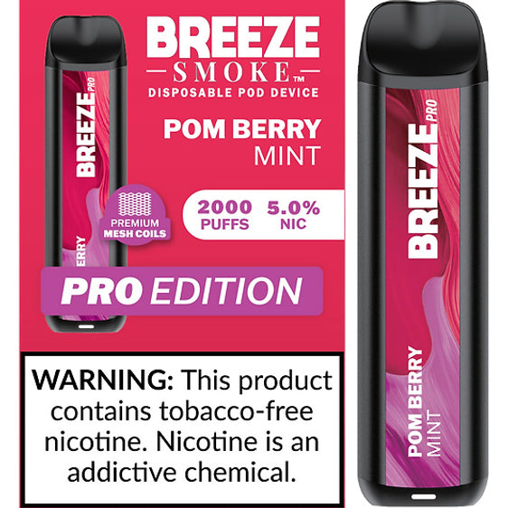 Breeze Pro Disposable Vape - Pom Berry Mint