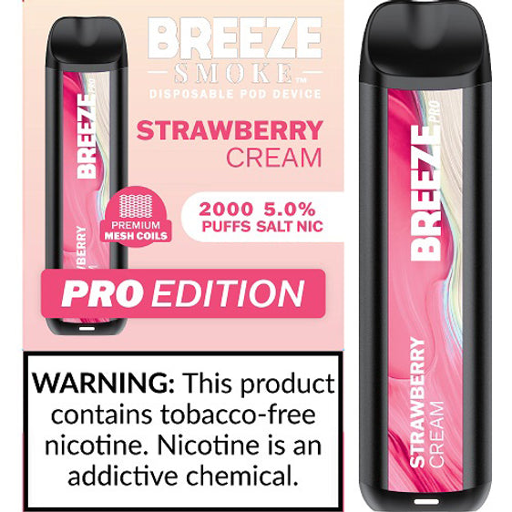 Breeze Pro Disposable Vape - Strawberry Cream