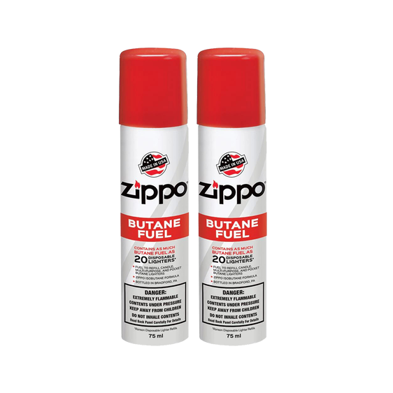 Zippo Butane Fuel 75ml - 2 Pack