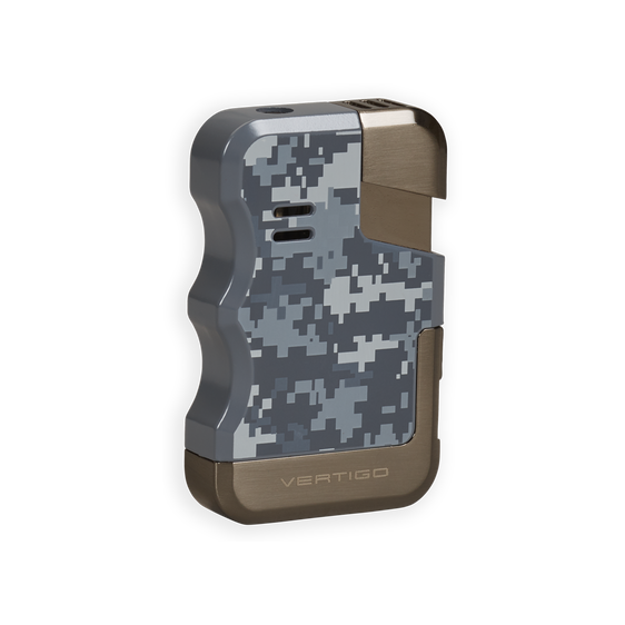 Vertigo Gator Single Torch Flame Lighter - Camouflage Gray