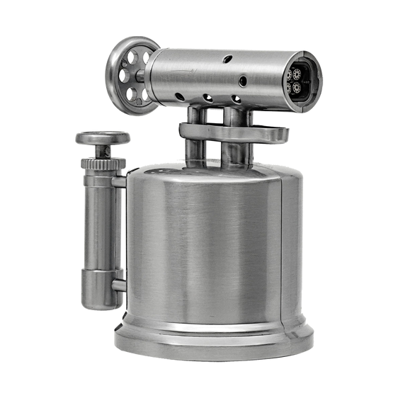 Vector Quadpump Table Top Lighter - Chrome Satin