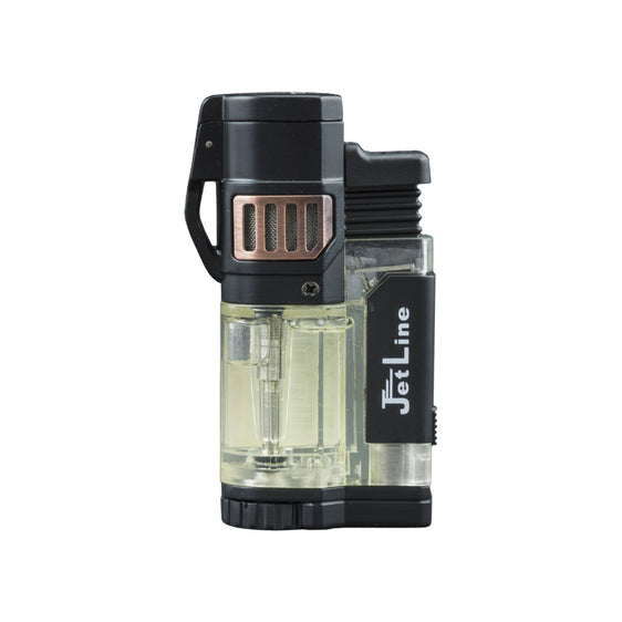 Jetline Diego Triple Flame Pocket Lighter w/ Punch Cutter - Copper