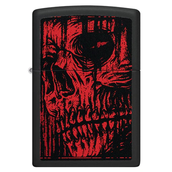 Zippo Lighter - Red Skull