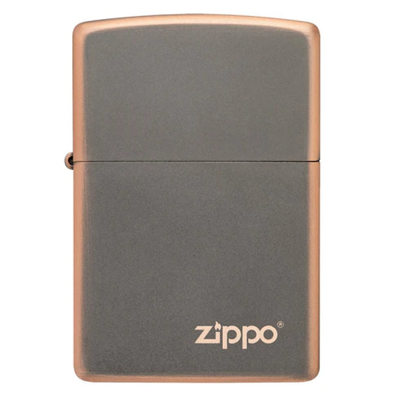 Zippo Lighter - Rustic Bronze w/ Zippo Logo
