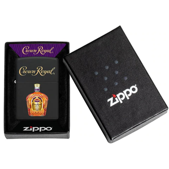 Zippo Lighter - Crown Royal Deluxe Bottle - Lighter USA