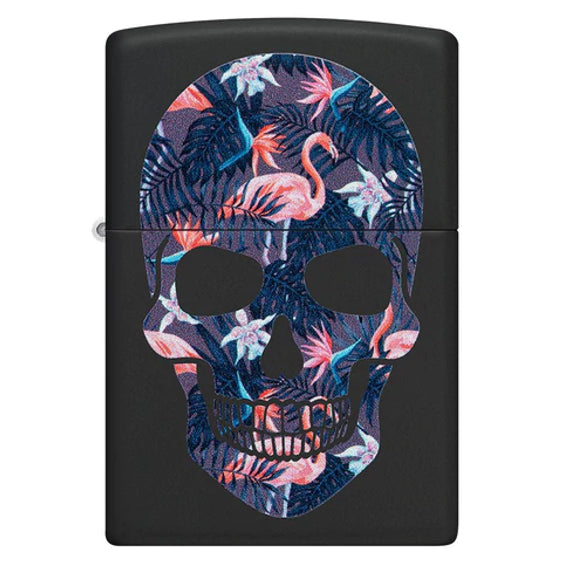 Zippo Lighter - Flamingo Skull