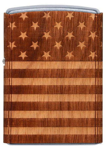 Zippo Lighter - Woodchuck USA American Flag