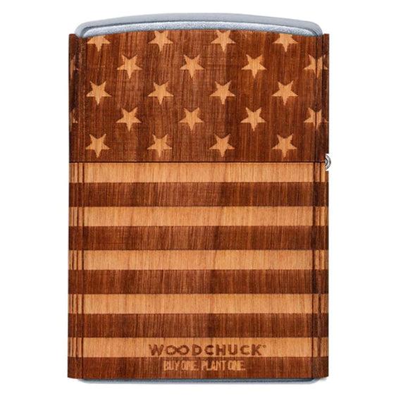 Zippo Lighter - Woodchuck USA American Flag