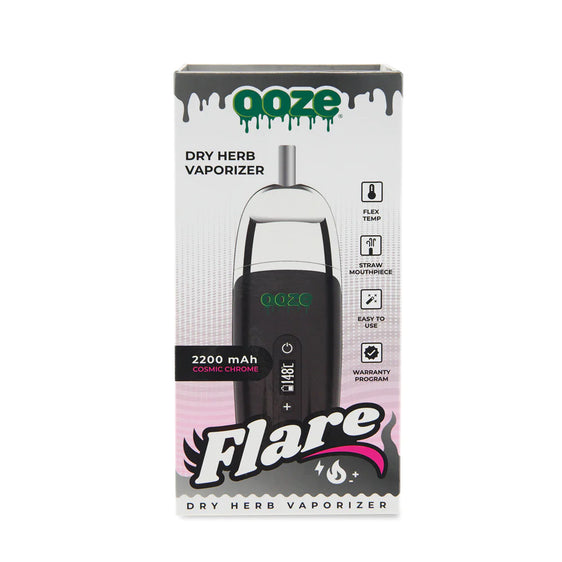 Ooze Flare Dry Herb Vaporizer - Cosmic Chrome