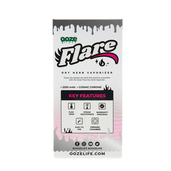 Ooze Flare Dry Herb Vaporizer - Cosmic Chrome