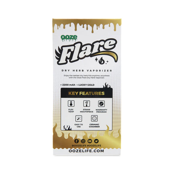 Ooze Flare Dry Herb Vaporizer - Lucky Gold