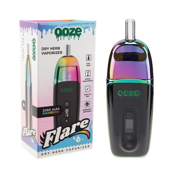 Ooze Flare Dry Herb Vaporizer - Rainbow