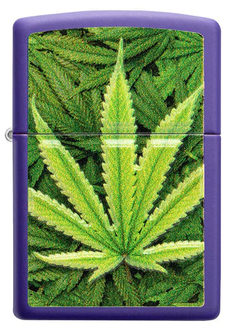 Zippo Lighter - Textured Print Leaf