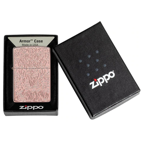 Zippo Lighter - Carved Rose Gold - Lighter USA