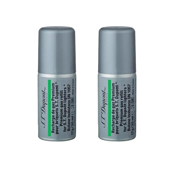 S.T. Dupont Premium Butane 30mL - Green - 2 Pack