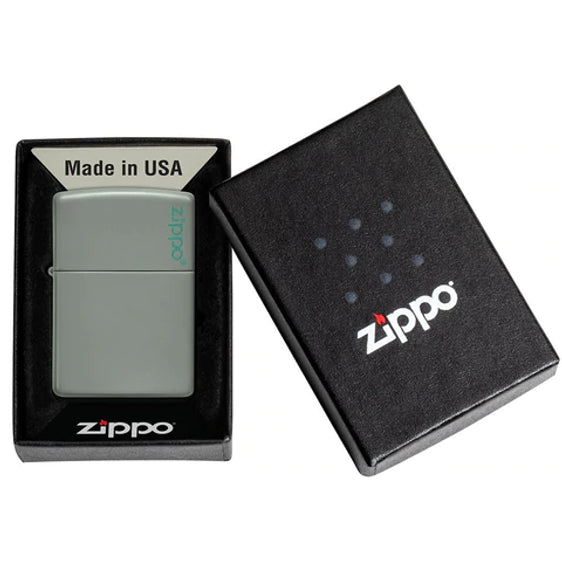 Zippo Lighter - Sage Green w/ Zippo Logo