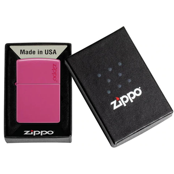Zippo Lighter - Frequency Hot Pink w/ Zippo Logo