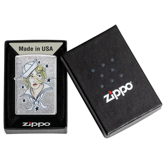 Zippo Lighter - Sailor Girl Tattoo