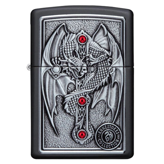 Zippo Lighter - Anne Stokes Gothic Guardian Emblem