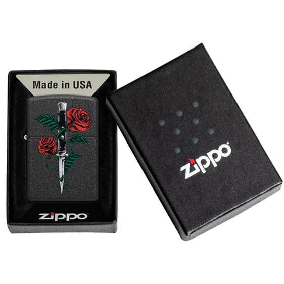 Zippo Lighter - Rose Dagger Tattoo