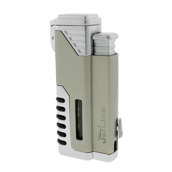Jetline Gotham Quadruple Torch Lighter - Silver